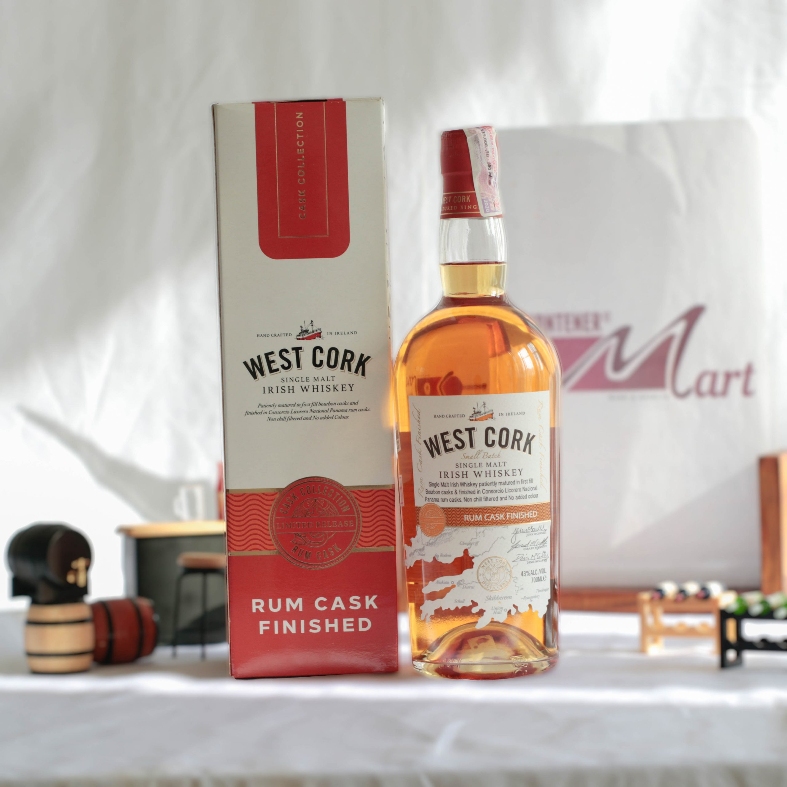 West-Cork-Rum-Cask-1-scaled-1.jpg West Cork Rum Cask Finished Single Malt Irish Whiskey - Image 1