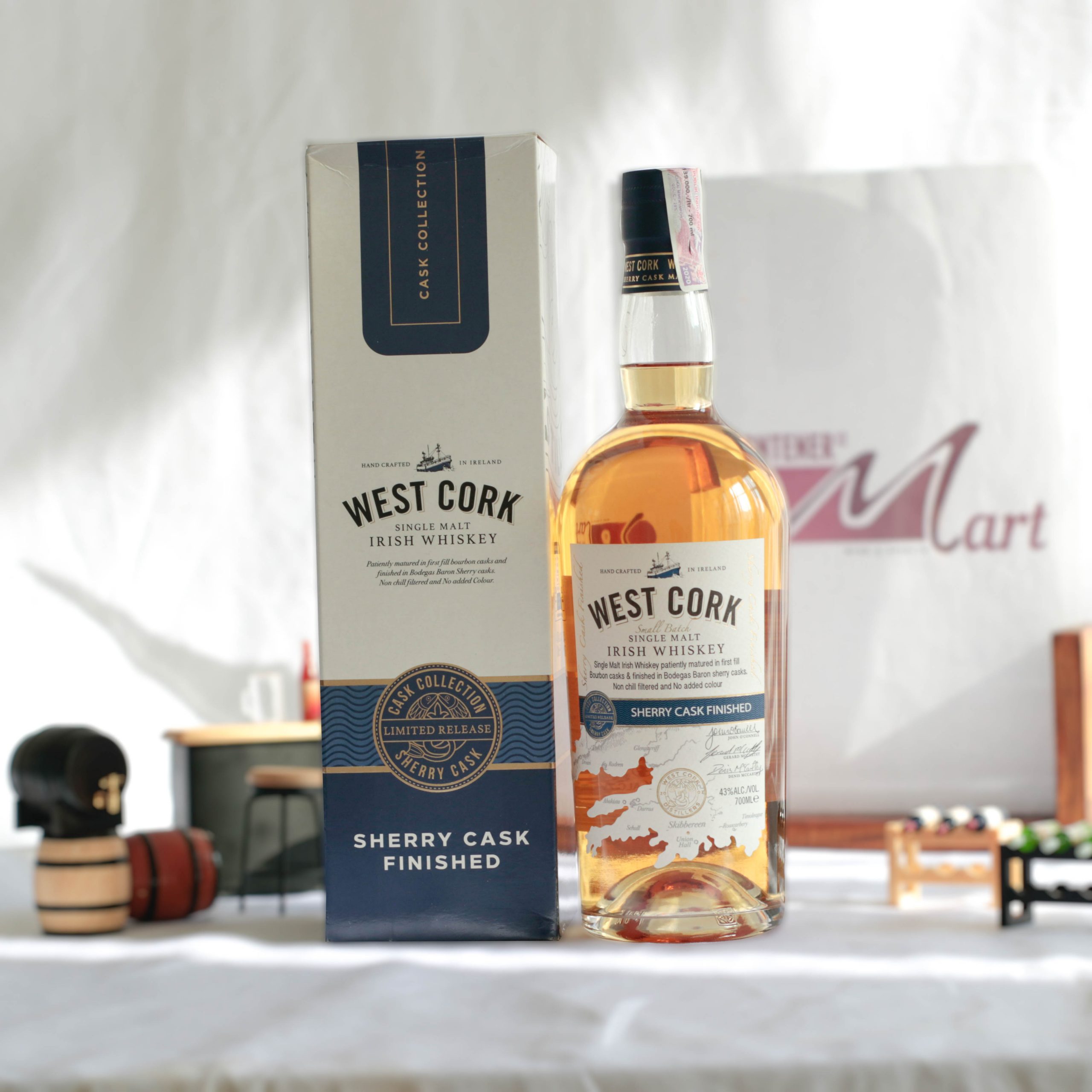 West-Cork-Sherry-Cask-scaled-1.jpg West Cork Sherry Cask Finished Single Malt Irish Whiskey - Image 1